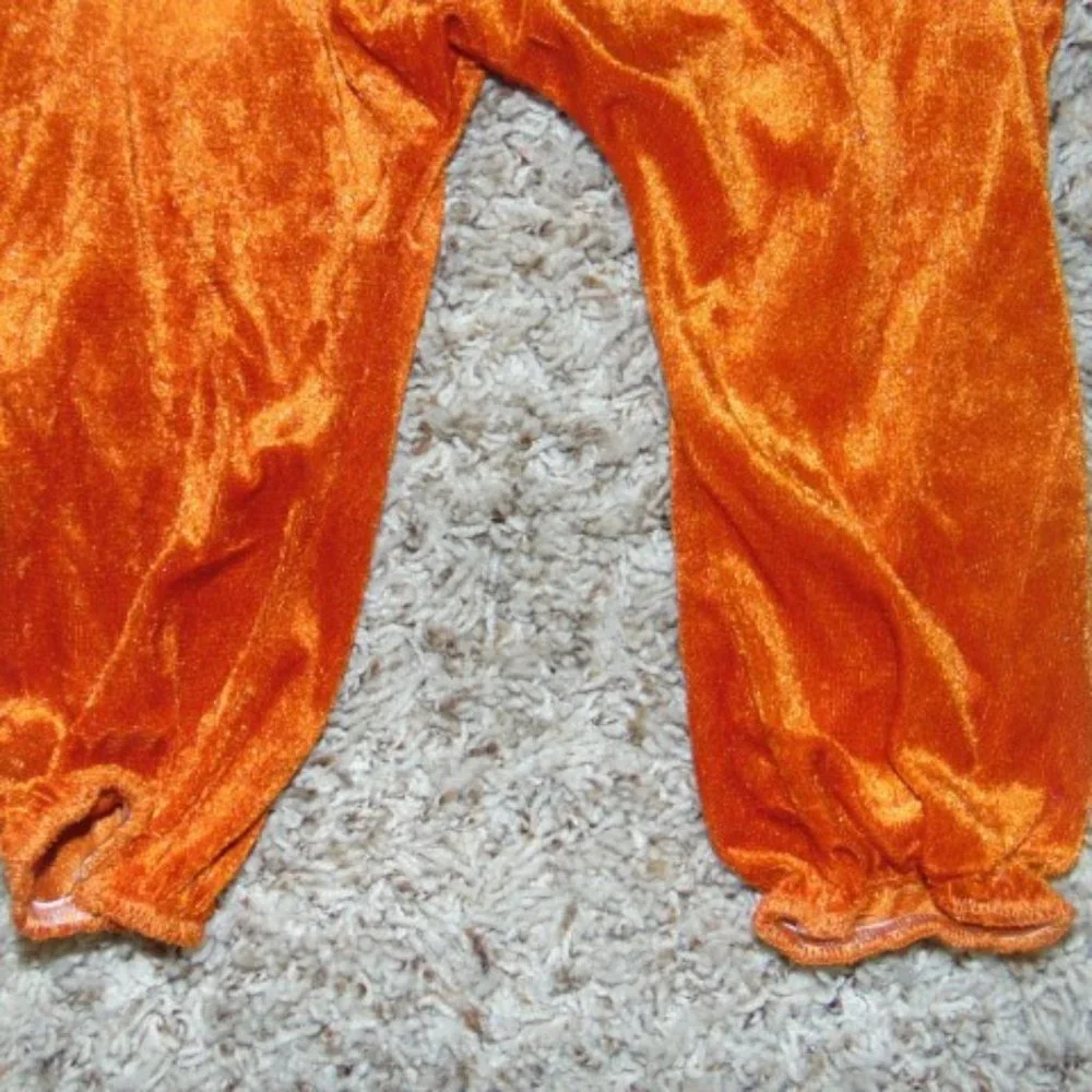 Fox Halloween Costume 12/18 mths Orange 3 Pc Jumpsuit, Tail, Hood Unisex Toddler
